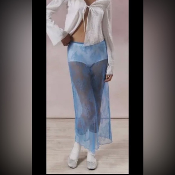 Urban Outfitters Dresses & Skirts - Urban Outfitters Blue Sheer Maxi Skirt